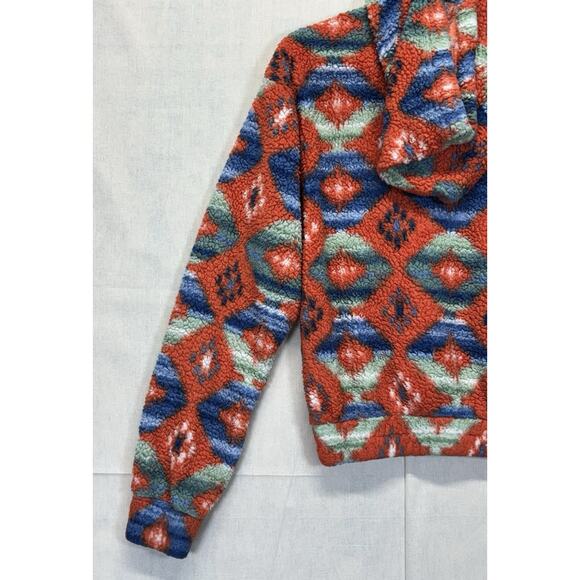 Rock And Roll Denim Pullover Hoodie Aztec Print All Over Women’s Medium - Picture 15 of 16